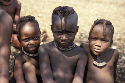 Himba Children in Opuwa, Namibia
